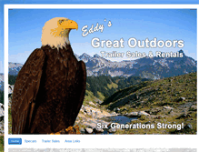 Tablet Screenshot of eddysgreatoutdoors.com